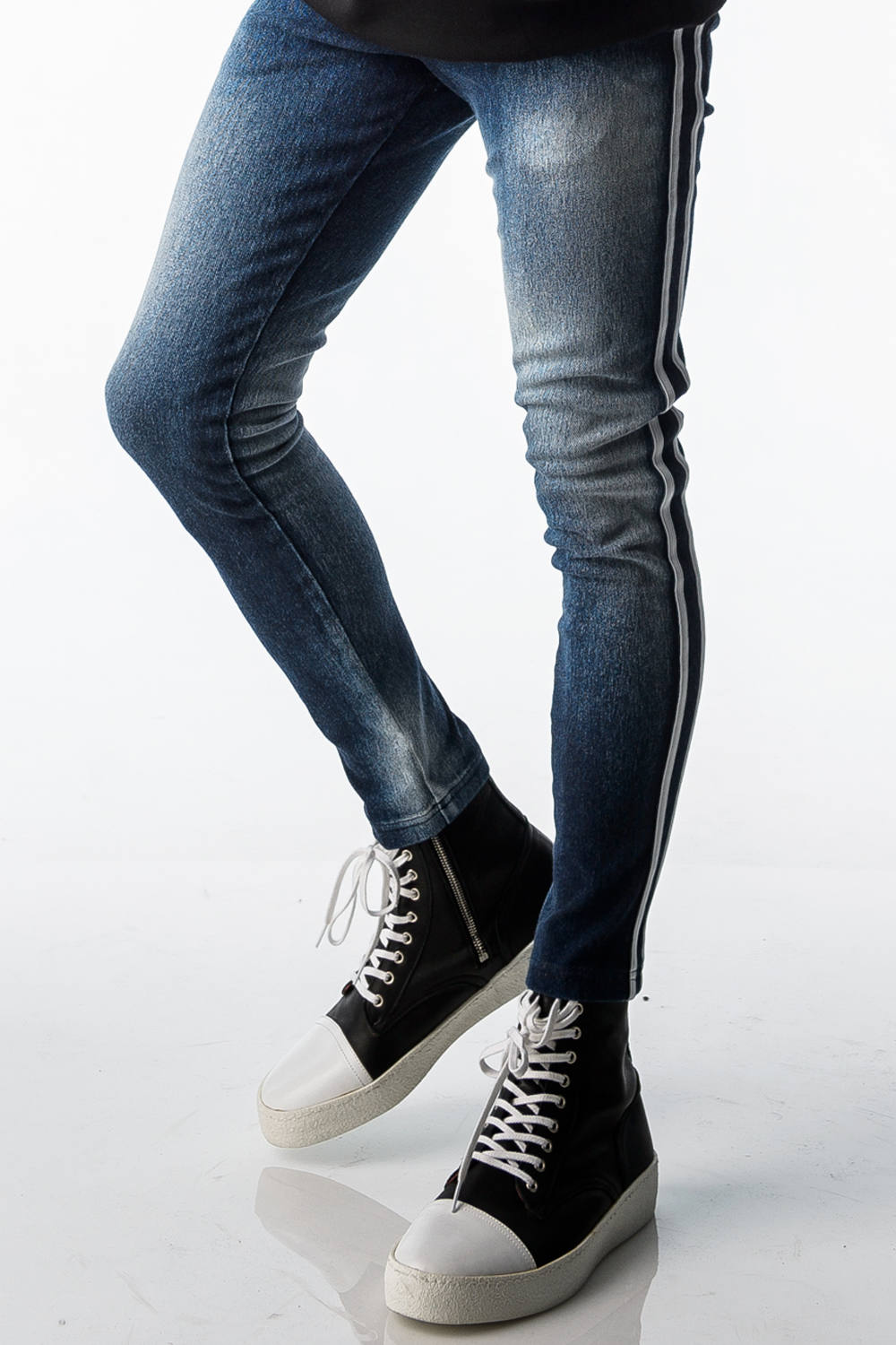 新作人気モデル メンズ Clothing リサウンドクロージング Resound ラインパンツ スキニーシルエット Pt Rc17 St 008d Indused Line Jersey Denim Ex Rc17 デニム Rc17 St 008d Indused